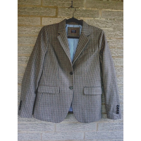 Untuckit Women's 100% Wool Plaid Blazer Size 4 Career Wear Office - Picture 1 of 4